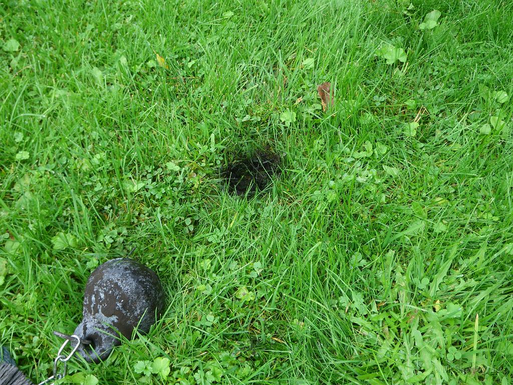 IMGP2073.JPG - Hmm Tung kula och mjuk gräsmatta, blir något som liknar en smärre krater.
