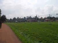 Helikopter parkeringen vid serviceplatsen